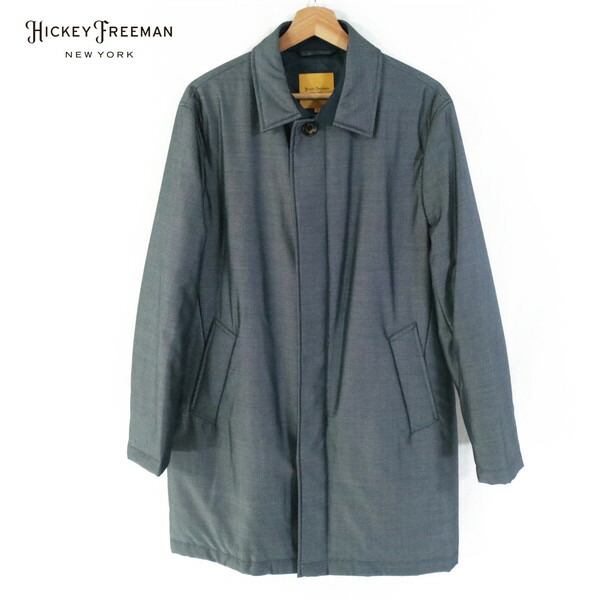 専用米大統領御用達！ヒッキーフリーマン シルク100%‼ ステンカラーコート美品 美品 ヒッキーフリーマン シルク混 ダウンコート アメリカ大統領 日本