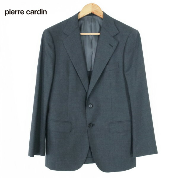 サンプル品 新品 ピエールカルダン pierre cardin ジャケット A5 MJK1446 Mサイズ チャコールグレー メンズ テーラード 2ボタン ウール100% サイドベンツ スーツジャケット 春夏 SO-00118