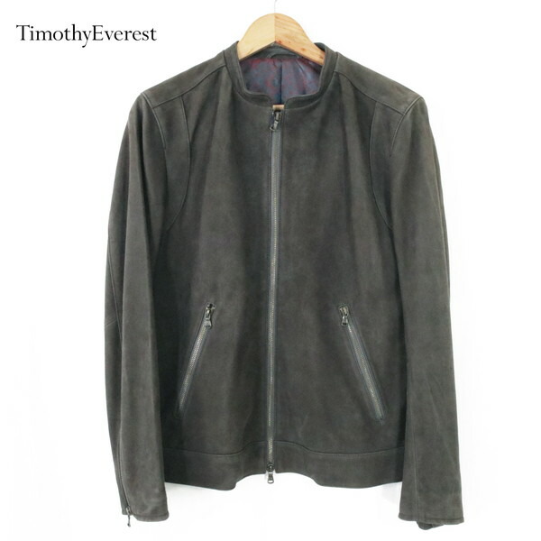訳あり 新品 ティモシーエベレスト スエードレザーブルゾン L MJK1453