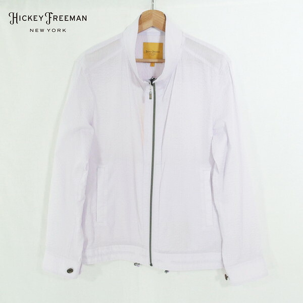 80%OFF 新品 ヒッキーフリーマン Hickey Freeman ブルゾン L MJK1520 Lサイズ ラベンダー メンズ ジャケット ジップアップ コットン100% 薄手 サッカー地 春夏 957-26L|エーエムアイクローズ店