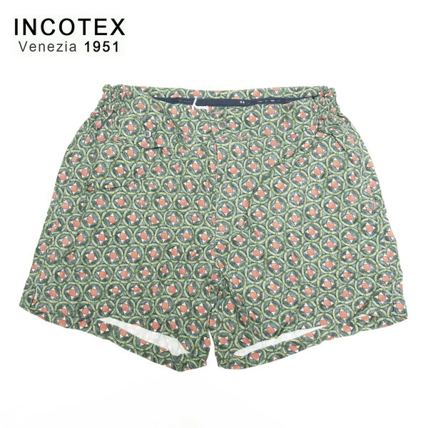 『百貨店SALE銀行割引客体』60%OFF 新品 インコテックス INCOTEX mare 水泳着 48 MOT1941 L大いさ 青碧緑であること メンズ ナイロン100% スイムウェア サーフズボン下 海食麺麭 さる股引き印字機 14B002 SW175