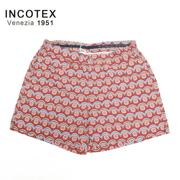 『百貨店SALE銀行割引客体』60%OFF 新品 インコテックス INCOTEX mare 水泳着 48 MOT1948 L大いさ 赤いこと メンズ ナイロン100% スイムウェア サーフズボン下 海食麺麭 さる股引き印字機 14B002 SW175