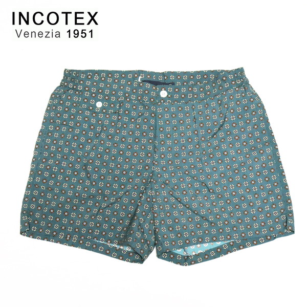 『百貨店SALE銀行割引客体』60%OFF 新品 インコテックス INCOTEX mare 水泳着 50 MOT1951 LL大いさ 青碧緑であること メンズ ナイロン100% スイムウェア サーフズボン下 海食麺麭 さる股引き印字機 14B002 SW175