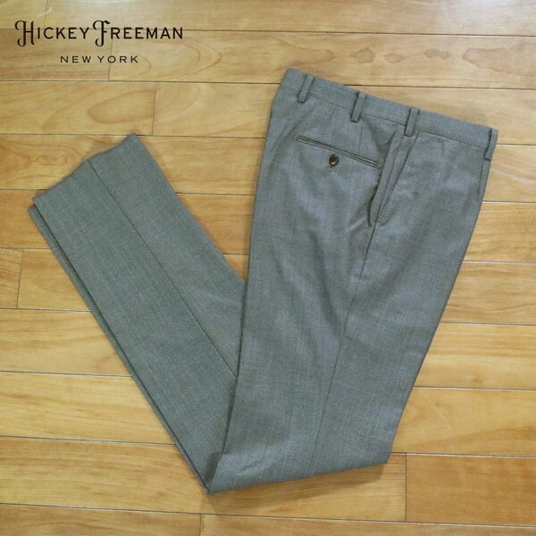 80%OFF 新品 ヒッキーフリーマン Hickey Freeman ズボン下 82 MPT3065 L大きさ 赤銅色 スラックス 羊毛100% 商行為 日本製 秋冬 002-51F