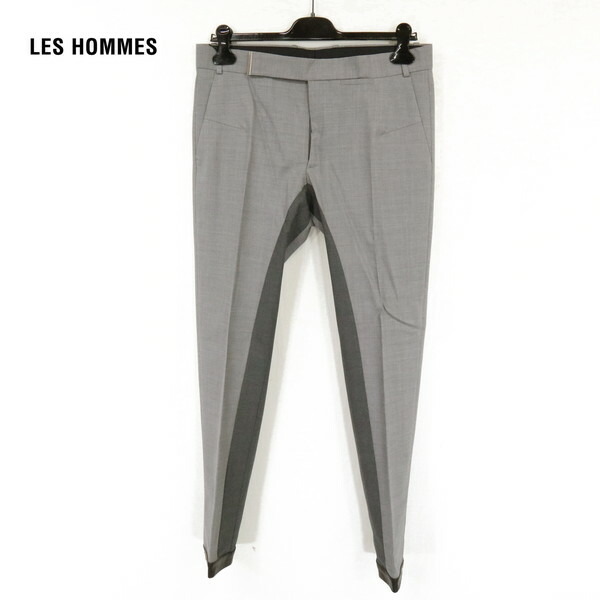 『百貨店SALE銀行割引客体』75%OFF 新品 レゾム LES HOMMES スラックスズボン下 48 MPT724 L大きさ 薄墨色 メンズ うつり変わりひな形 ポルトガル共和国製 ル・オム 逃げ口