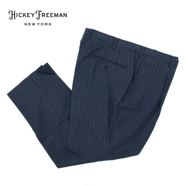 85%OFF 訳あり 新品 ヒッキーフリーマン Hickey Freeman ズボン下 88 MPT3012 3L大きさ 米国海軍 スラックス 商行為 一タック 羊毛100% 日本製 春夏 SO-14841