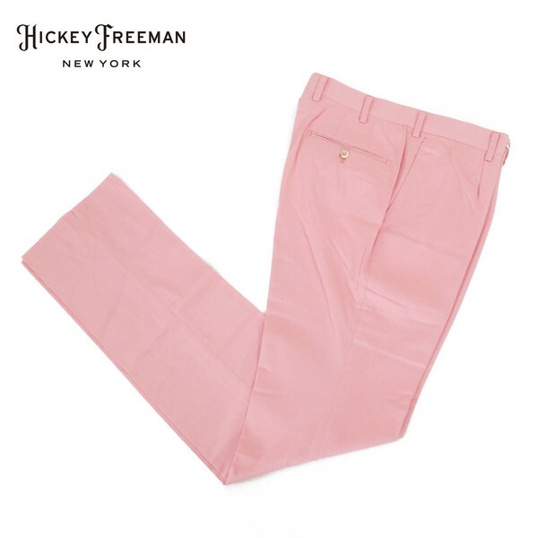 80%OFF 新品 ヒッキーフリーマン Hickey Freeman ズボン下 82 MPT2892 L大きさ さくら色 スラックス 綿織物100% チノ食パン 日本製 春夏 992-59F