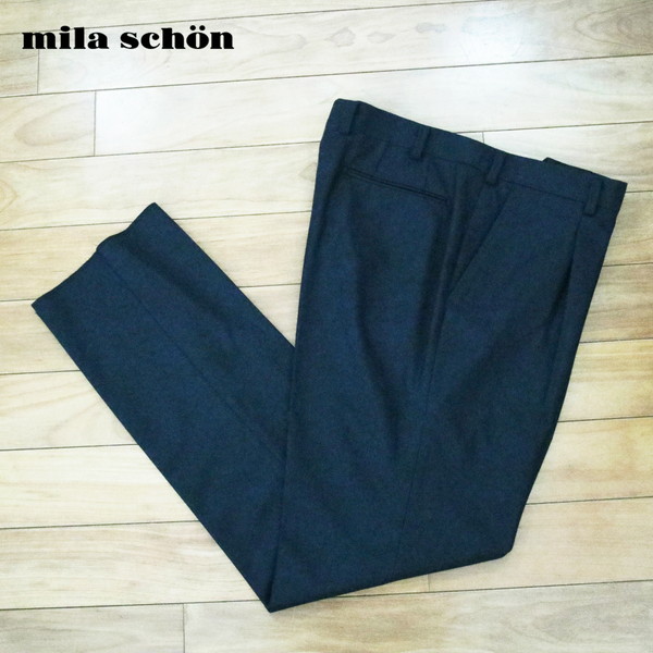 『百貨店SALE銀行割引客体』80%OFF 新品 ミラショーン mila schon ズボン下 91 MPT3126 3L大いさ 米国海軍 スラックス 羊毛100% フランネル地 商行為 日本製 秋冬 F53-18M