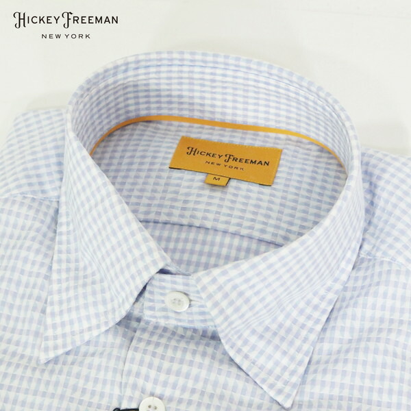 80%OFF 新品 ヒッキーフリーマン Hickey Freeman シャツ M MSH1863 Mサイズ ラベンダー メンズ 長袖 コットン100% 柄もの ビジネス プライベート 日本製 729-407