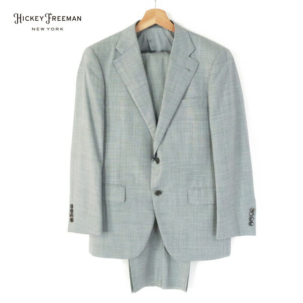 70%OFF 新品 ヒッキーフリーマン Hickey Freeman 背広 AB7 MSU1088 3L大きさ 薄墨色 メンズ 2名取り草 側面ベンツ 羊毛×地絹 照合のしるし柄 一塁手伝達ルート お手てお手伝いさん 春夏 993-05F