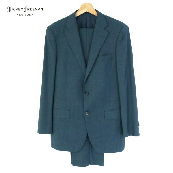 『百貨店SALE銀行割引客体』70%OFF 新品 ヒッキーフリーマン Hickey Freeman 背広 A7 MSU1095 L～LL大きさ 米国海軍 メンズ 2名取り草 側面ベンツ 羊毛100% デルフィーノ出どころ 玉虫色 春夏 921-04F