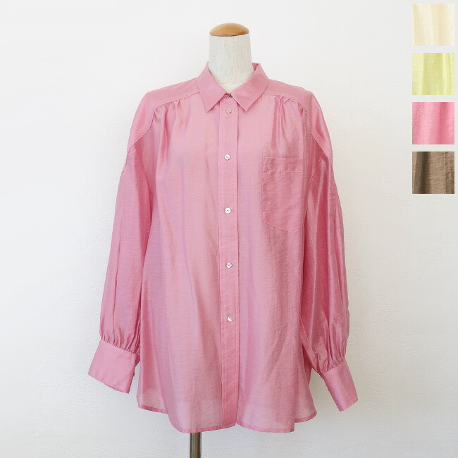 SALE [30%OFF] SALE [30%OFF] SALE [30%OFF] WHYTO. (ホワイト) ブラウス シアー ボリューム ギャザー 長袖 SHEER VLUME BLOUSE WHT25HBL4065 返品不可 返品不可 返品不可｜INEYA-ZUSHI