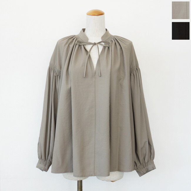 SALE [30%OFF] cafune (カフネ) ブラウス スキッパー ギャザー 長袖 ラグランスリーブ 535946 返品不可