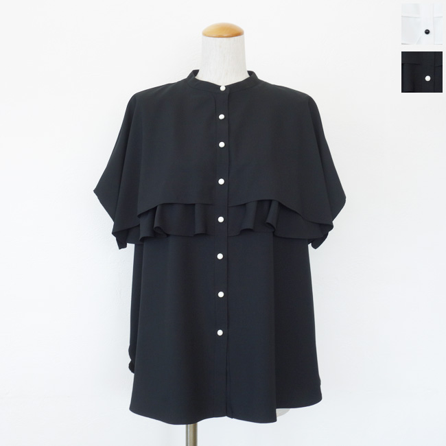 SALE [30%OFF] SONO (ソーノ) ブラウス ダブルフリルケープ フレア UVカット 吸汗 速乾 ストレッチ 接触冷感 S254BV024 返品不可