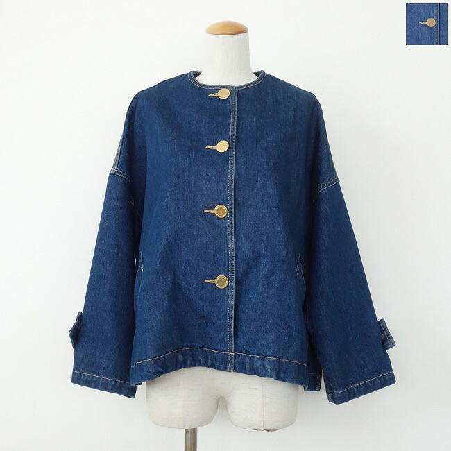Traditional weatherwear (トラディショナルウェザーウェア) ジーンズ上衣 MALTON NO COLLAR SHORT DENIM L261CIFCO0469EJ