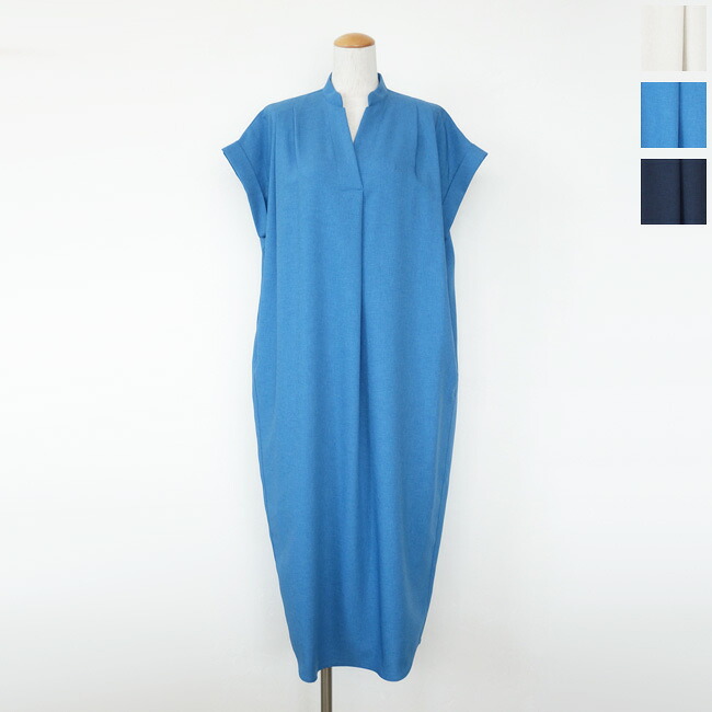 SALE [20%OFF] MICA&DEAL (マイカアンドディール) ロング ワンピース タックショルダー フレンチスリーブ スキッパー 0126204106 返品不可｜INEYA-ZUSHI