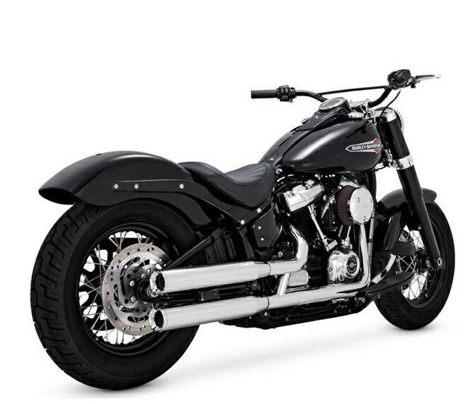 16312 ハーレーマフラー バンス＆ハインズ Eliminator 300 3″ スリップオン（PCX搭載） クロム