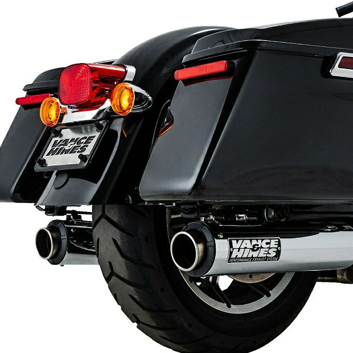 16721バンス＆ハインズVanceHines Supersport スリップオン クローム マフラー TOURING（M8）17年以降｜アミダトレーディング