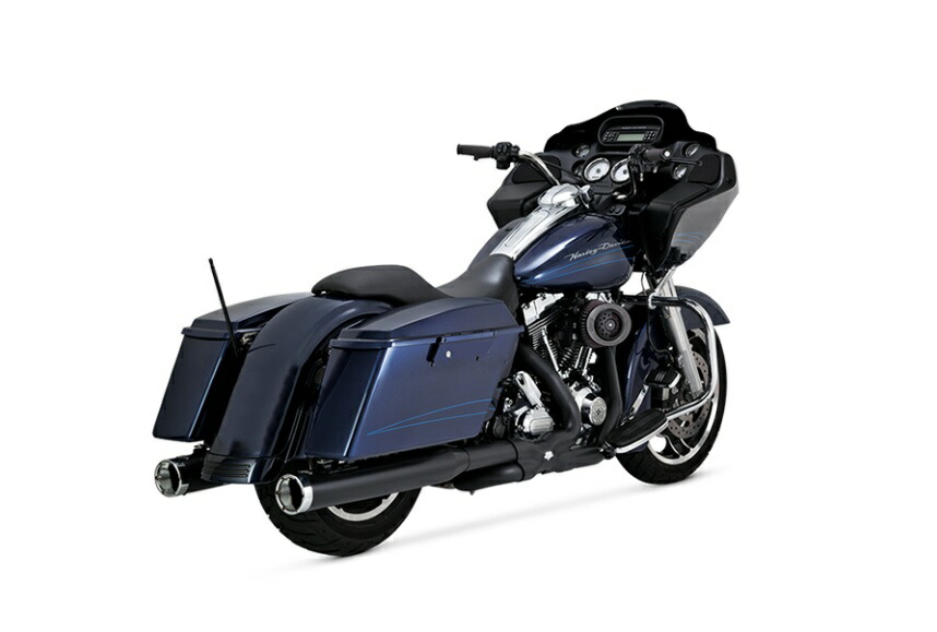 46332 バンス＆ハインズ VanceHines PowerDuals PCX パワーデュアルズ ヘッドパイプ ブラック マフラー TOURING／TRIKE 09-16