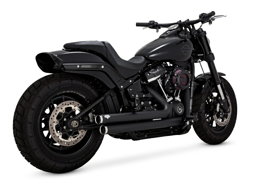 47959 バンス＆ハインズ VanceHines BigShots Staggered ビッグショットスタッガード ブラック マフラー SOFTAIL 86-09