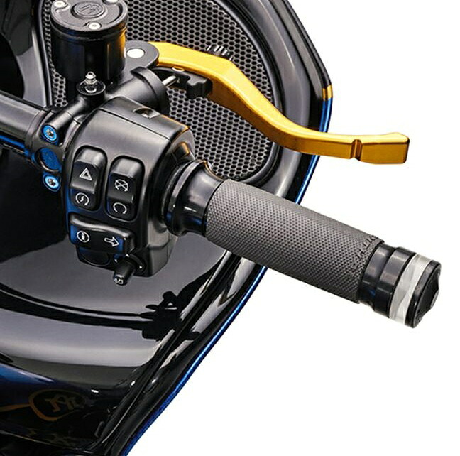 0063-2100M-B LEDウインカー・一体型 Contourハンドグリップ (ブラック) 電子制御スロットル用