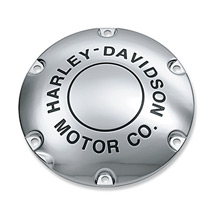 25130-04Aクローム　H-D MOTOR CO.ロゴコレクションダービーカバー【ハーレー純正カスタムパーツ】｜アミダトレーディング