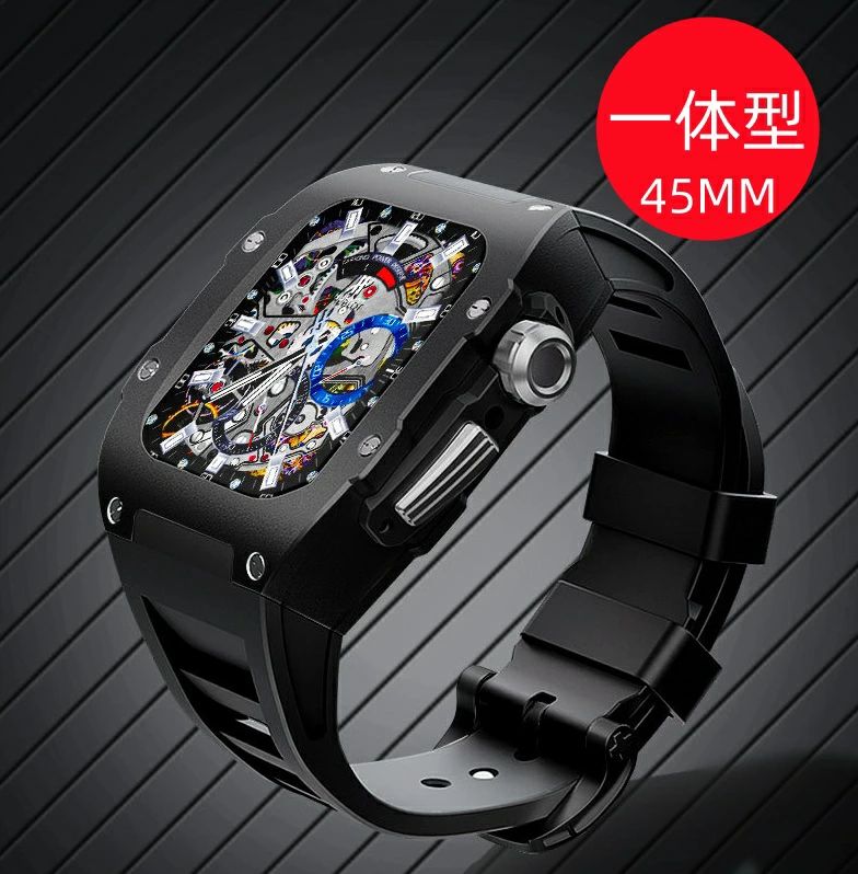 【送料無料】アップルウォッチ バンド Apple Watchh ultra カバー ベルト ケース 一体型  45mm シリコン ステンレス セット おしゃれ 防水 スポーツ クリア 高級 メンズ