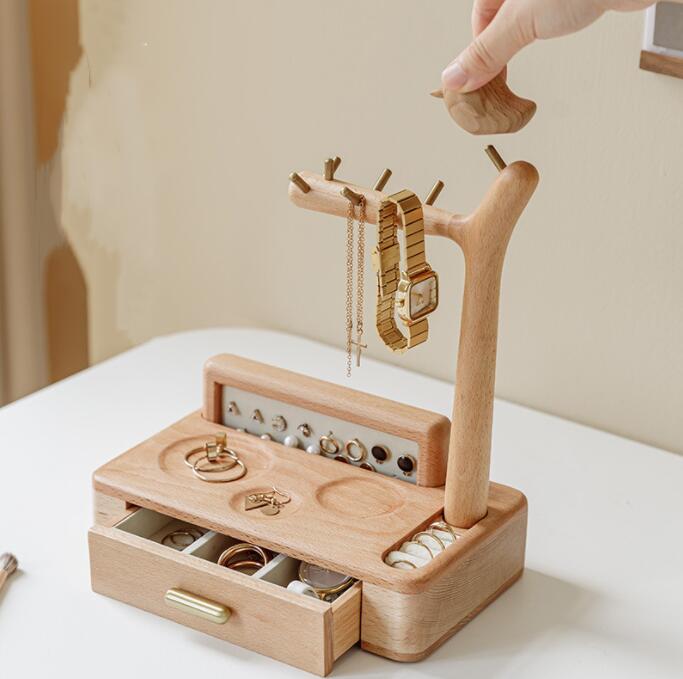 アクセサリーケース ジュエリーボックス 木製 引き出し 卓上収納ケース ジュエリーケース アクセサリーボックス 引き出し 小物入れ アクセサリー 収納 おしゃれ ケース 可愛い ネックレス ピアス リング ネックレス 指輪 宝石 新生活 7,364円