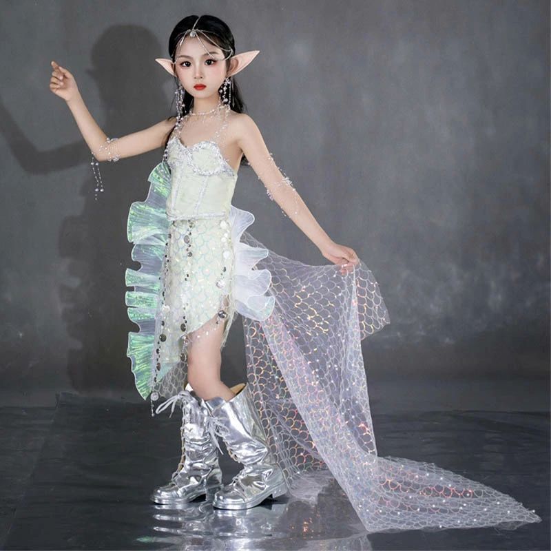 ハロウィン 衣装 子供用 エルフ 6点セット ハロウィン 子供 仮装 ドレス エルフ耳 髪飾り イヤークリップ ブレスレット ネックレス ハロウィン コスプレ ドレス 子供 女の子 かわいい コスプレ コスチューム ハロウィン コスプレ衣装 変装 子供 コスプレ 仮装 送料無料｜A-Mime 店