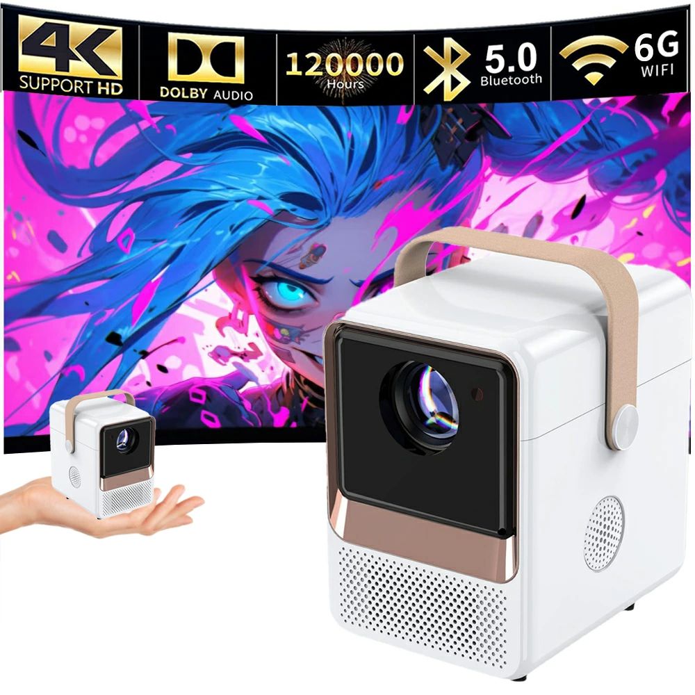 【電動フォーカス】プロジェクター小型 モバイル 15000LM - 短焦点投影 5GWIFI Bluetooth5.0 4K対応 1080P フルHD ミニ軽量 内蔵HiFiスピーカー 防塵 静音 三脚対応 IOS/Android/DVD/パソコン/PS4/USB/HDMI/SWITCHなど対応 PSE認証済 ギフト プレゼント 2026