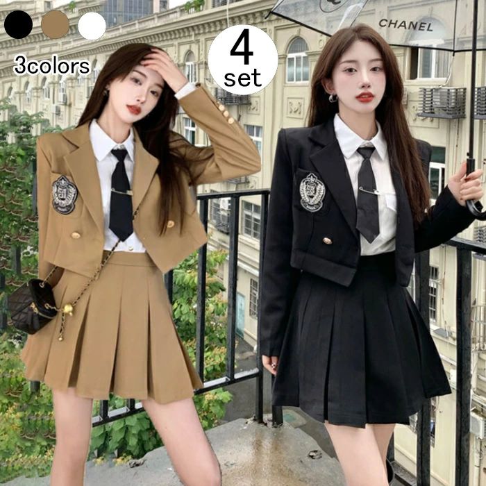 卒業式 スーツ 女の子 韓国 制服 フォーマルスーツ 子供服 中学生 高校生 大きいサイズ ジャケット ブレザー ネクタイ 入学式 スーツ 上下セット ゆったり 女子 レディース ピアノ発表会 卒服 ジュニア お受験 発表会 ジャケット スカート S M L XL