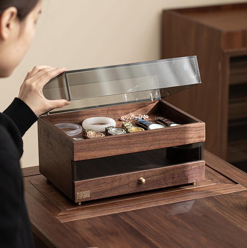 木製 ジュエリーボックス ジュエリーケース 大容量 ジュエリー収納 アクセサリー ケース アクセサリー収納 アクセサリーボックス リング ケース 宝石箱 小物収納ケース ピアス イヤリング 指輪 リング キッズ おしゃれ 可愛い プレゼント 整理