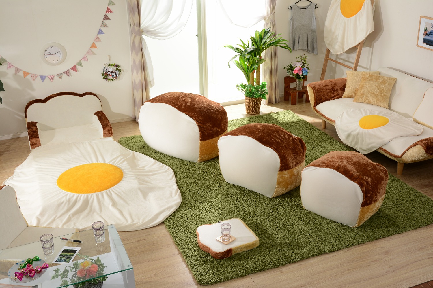 【日本製】選べる 大 中 小 食パンビーズソファ ビーズクッション A603 XLサイズ Lサイズ　Mサイズ セルタン ソファ クッション 食パン座椅子｜雑貨ターミナル