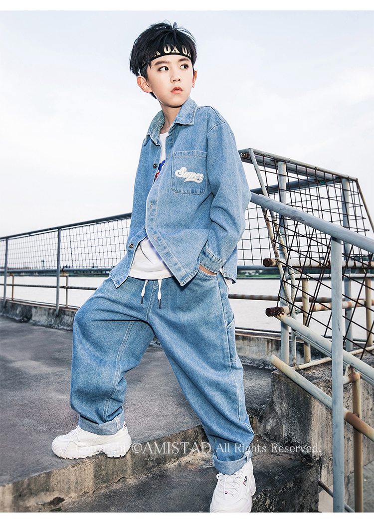 楽天市場 男の子 女の子 ジーンズ ジーパンダンス衣装 ヒップホップ 上下 セットアップ 子供 デニムパンツ デニムトップス ロングズボン ダンストップス Hiphop 演出服 長袖 ジャズダンス おしゃれ ステージ衣装 ガールズ 派手 韓国風 Jazz Ds 日常着 練習着 Amistad