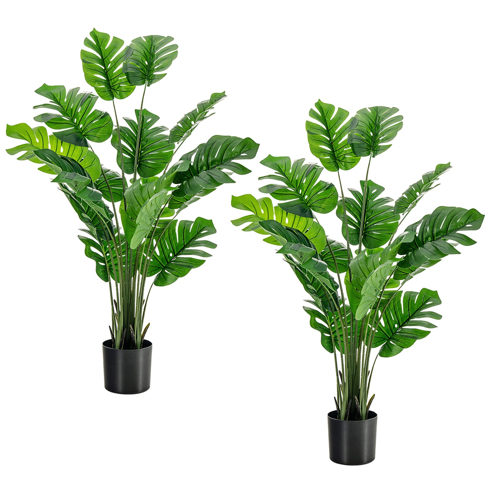 人工観葉植物 モンステラ 大型 フェイクグリーン 高さ120/150cm 人工植物 人工樹木 インテリアグリーン 観葉樹 植木 世話がない 枯れない 裏庭 屋内 オフィス お祝い 結婚 現代的な装飾 新築祝い ガーデン装飾 パーティー プレゼント ギフト 贈り物 送料無料｜AetA店