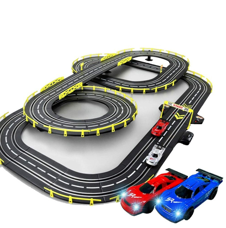 1：43スケールモデルのトラックレーシングカー鉄道スロットカー7.2Mスプライシングトラックボーイ誕生日プレゼントクリスマスギフト教育ガレージ