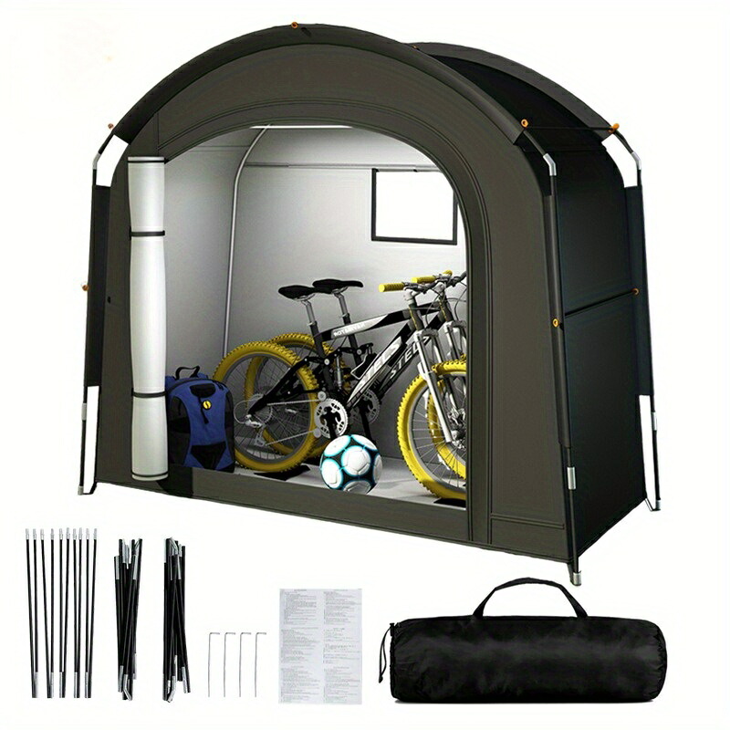 アウトドア大型収納テント、虫よけ付きポータブル自転車用屋外ストレージ