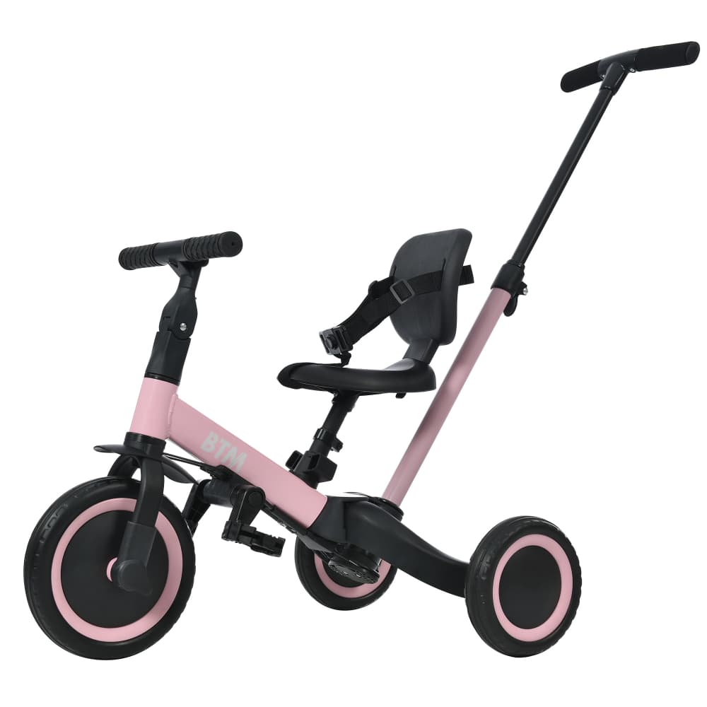 三輪車 足けりバイク 一台4役 ベビーカー かじとり 手押し棒付 子供用三輪車 子供自転車 3輪 キッズ 幼児 自転車 バイク ペダル付き コントロールバー付き 乗用玩具 軽量 誕生日 1-5歳 組み立て簡単 プレゼント 12,617円