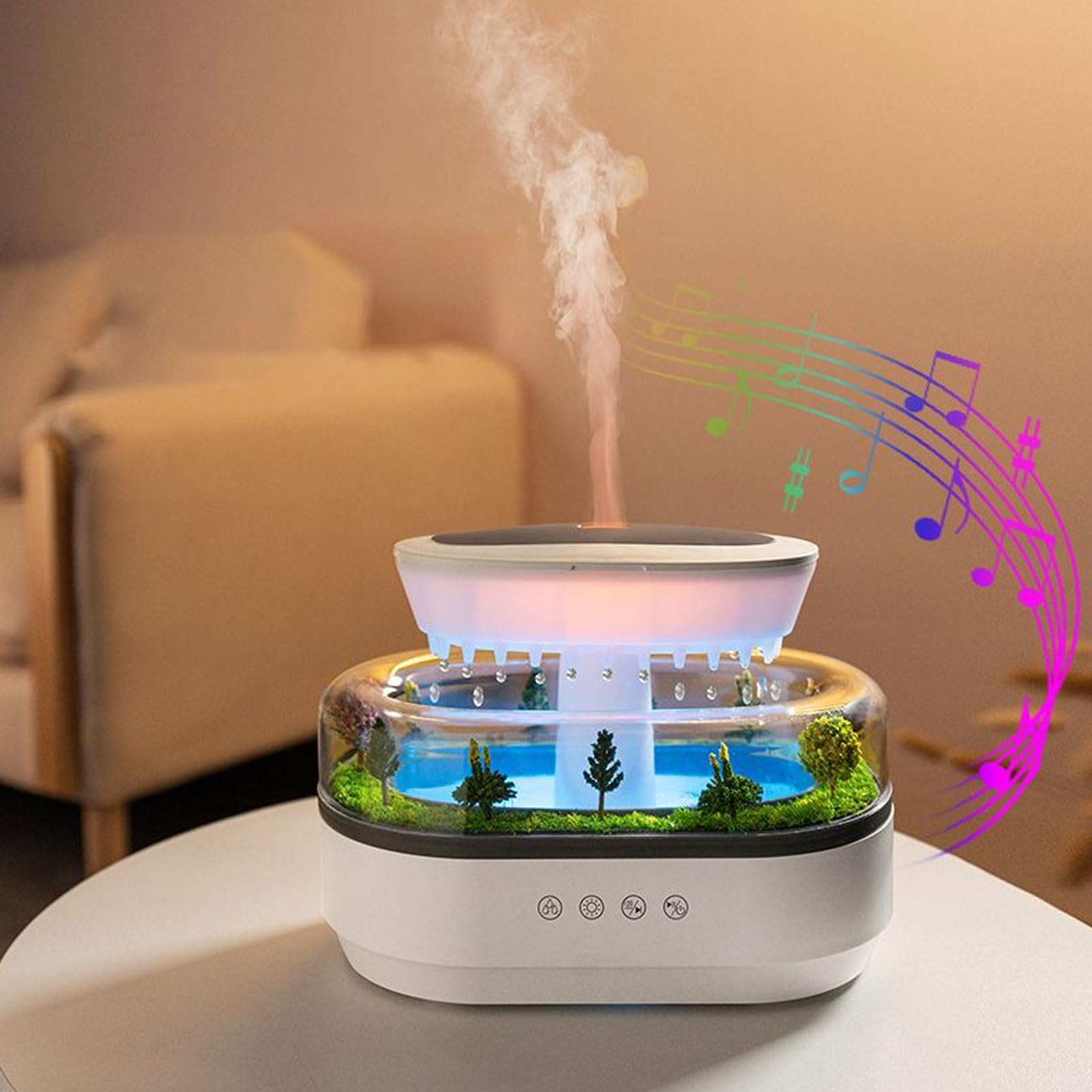 寝室用加湿器 250ML 7色のLEDライト付き 静かなミスト加湿器 アロマディフューザー オフィス ホーム 卓上 保湿 乾燥 花粉 寝室 子供部屋 加湿機 コンパクト 季節 空気 予防 対策 潤い 簡単操作 おしゃれ リビング 家庭用 ワンルーム 一人暮らし 新生活 ギフト プレゼント|AetA店