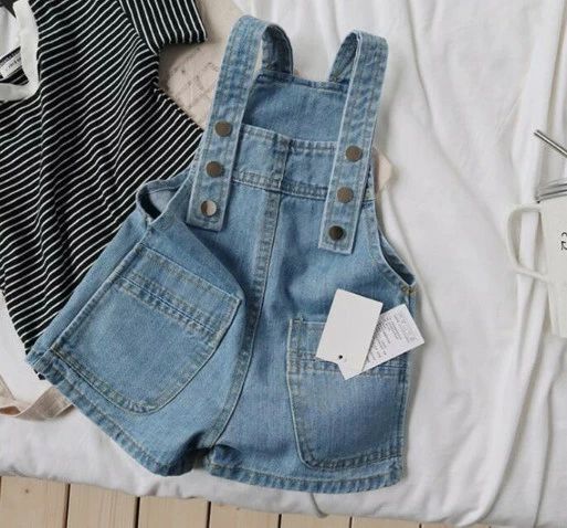 オーバーオール 子供服 ポケット付き デニムオーバーオール 女の子 男の子 キッズ ベビー サロペット オールインワン シンプル ショートパンツ 80cm 90cm 100cm 110cm　120cm　130cm　140cm　ジュニア お出かけ おしゃれ 4,706円