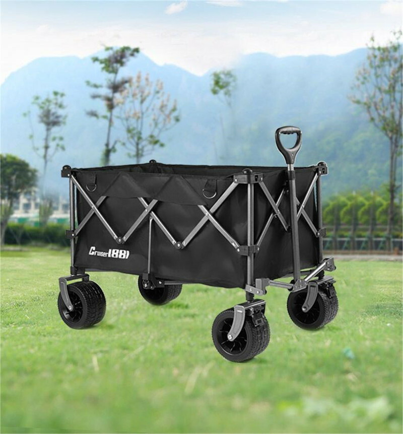 キャリーワゴン 大容量200L 大型タイヤ 耐荷重150kg 自立収納 コンパクト ワンタッチ収束式 200L 折り畳み アウトドアワゴン キャリーカート キャンプカート 軽量 4輪 キャンプ｜AetA店