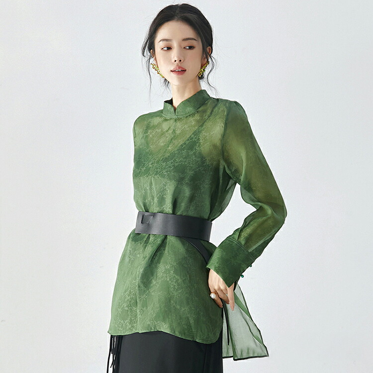 シャツ レディース トップス 長袖 洗える 着・覧せ ゆったり 体型カバー お洒落 春 夏 オールシーズン