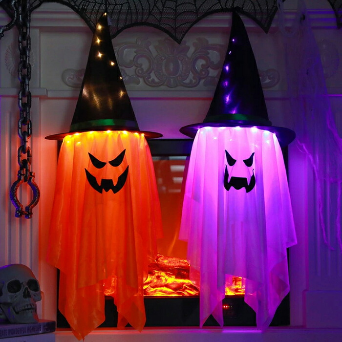 楽天市場】ハロウィン 飾り付け ゴースト 幽霊 1匹 LEDライト
