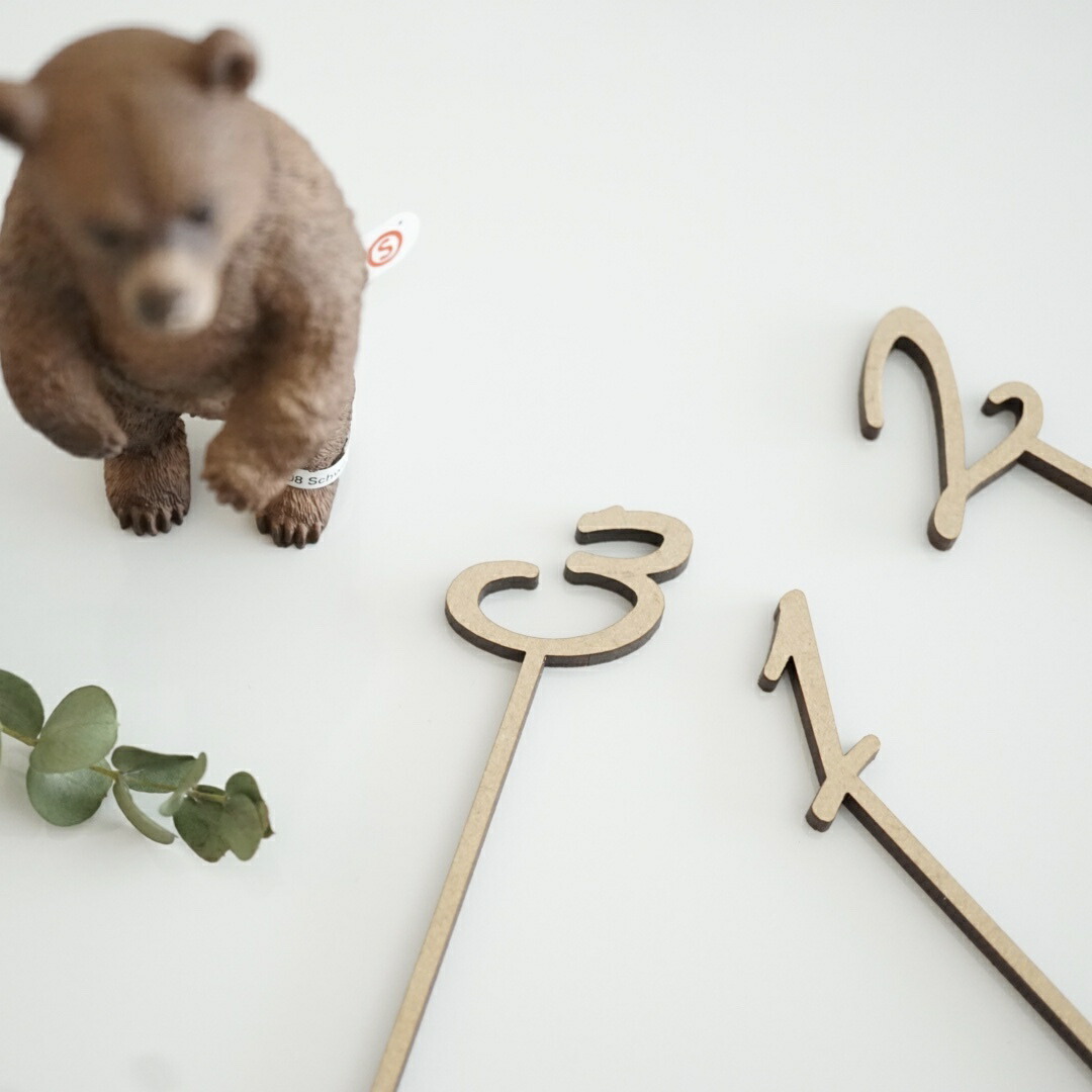 木製 10本セット ケーキ トッパー 数字 セット スマッシュ クレイ One 誕生日 1歳 飾り 日本限定 一歳 ファースト バースデー フォト ウッド グッズ ナチュラル Numberset S 二歳 ダミー 三歳 カリグラフィ Wood Cake お祝い 3歳 パーティー デコレーション アイテム