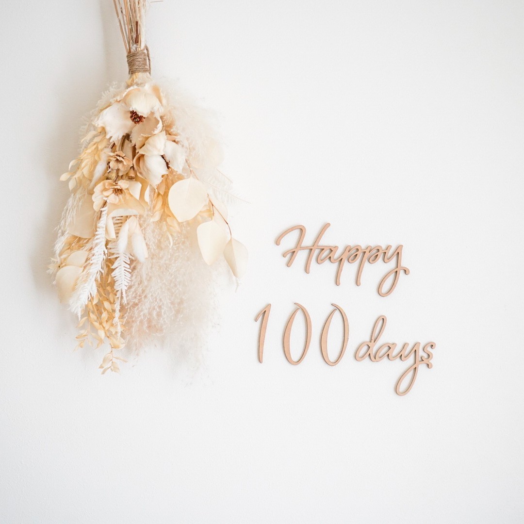 楽天市場】木製 レター バナー Happy 100days お食い初め 100日祝い 飾