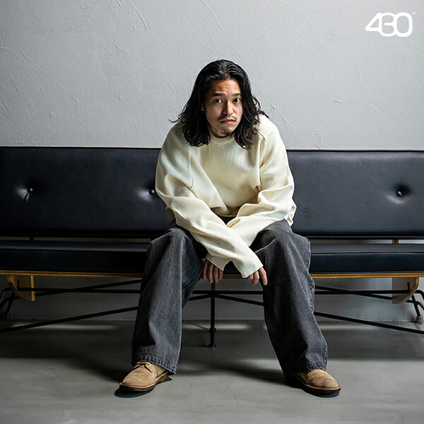 430 FOURTHIRTY フォーサーティー ATHLETIC MESH KNIT C&S [アスレチック メッシュ ニット カットソー]｜AMnine