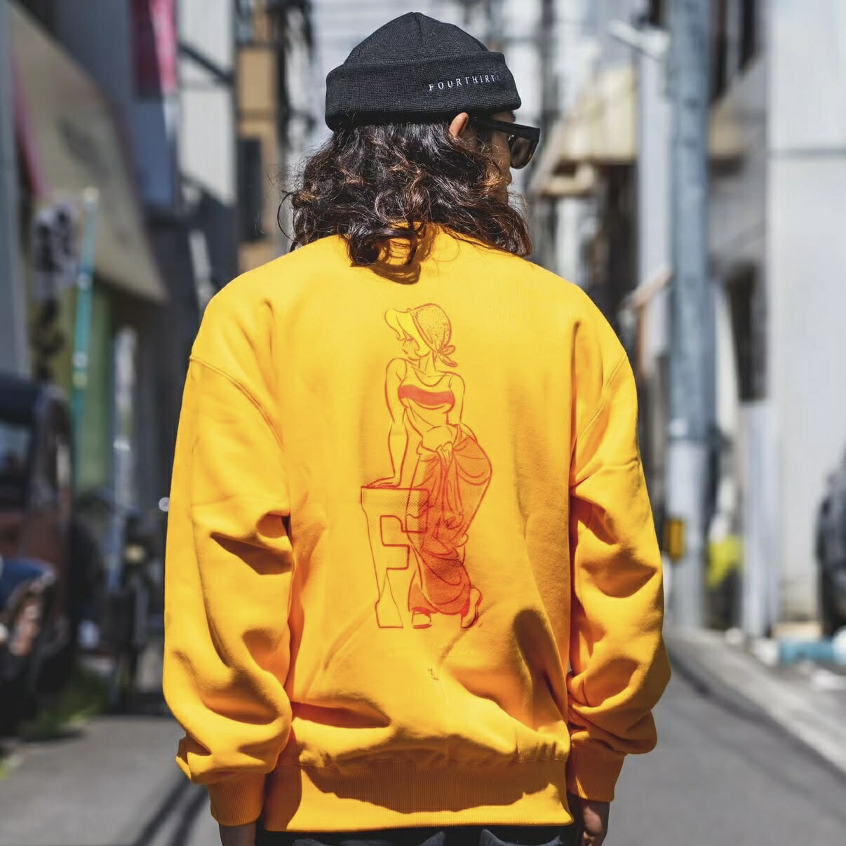 430 FOURTHIRTY フォーサーティー NF “MECHANIC GIRL” C/N SWEAT[メカニックギャルクルースエット]