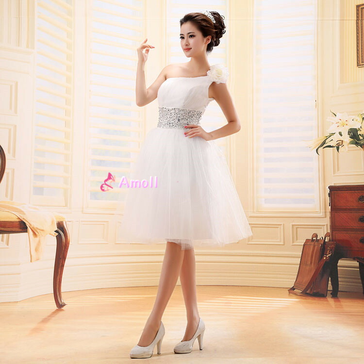 Amoll Minidress Short Dress Wedding Dress Mini Wedding