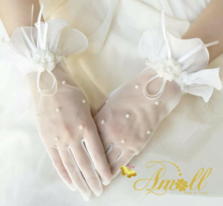 楽天市場 ウェディンググローブ ショート ブライズメイド メール便限定送料無料 Amoll
