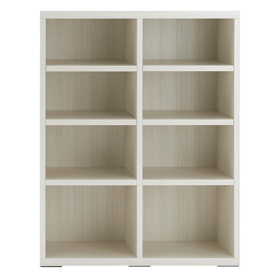 書物棚 書物棚 リビングシェルフ 明けっ広げ シェルフ 幅90糎 高さ114糎 白いこと 90 白いこと白木 納める棚 棚 切り上げる品 日本製 仕合わせ